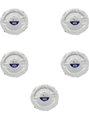 Omeyva Kullan At Parti Plastik Sert Mika Tabak - 26 Cm. - Beyaz - 6 Adetlik 5 Paket