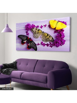 Evine Moda Kelebekler Tek Parça Kanvas Canvas Tablo