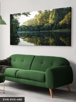 Evine Moda Göl Üzerinde Köprü Tek Parça Kanvas - Canvas Tablo