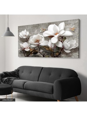 Evine Moda Çiçekler Tek Parça Kanvas Tablo
