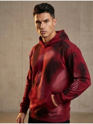 Unique Core Batik Desenli Kapşonlu Sweatshırt