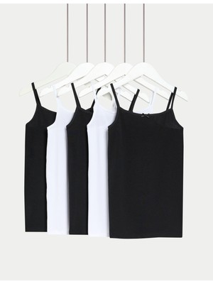 Marks & Spencer 5’li Pamuk Karışımlı Üst (5–14 Yaş)