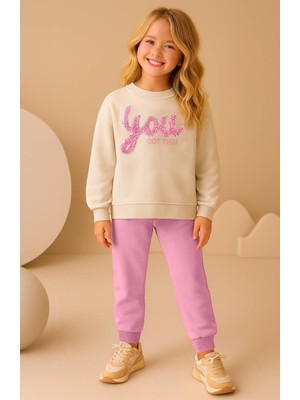 You Baskılı Kız Çocuk Eşofmantakımı