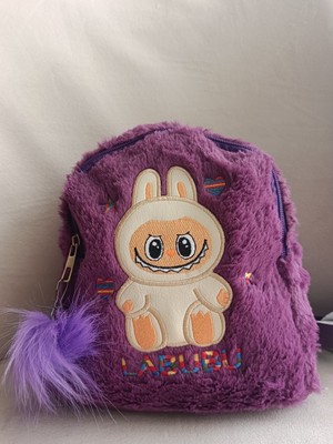 Labubu Desenli Peluş Sırt Askılı Çocuk Çantası
