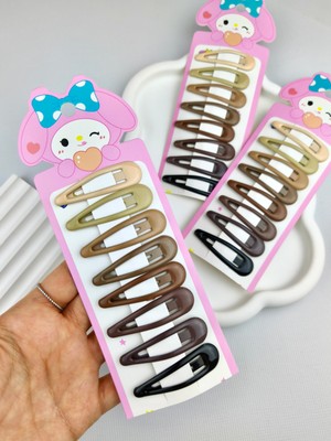 Toka Sepetim Kahverengi Temalı Çıtçıt Toka Seti