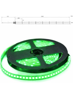 Belirtilmemiş LED Şerit bant 5 metre 2835 SMD 12V Yeşil Işık 240 LED/m IP20 Aydınlatma Kendinden Yapışkanlı