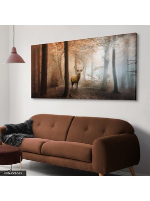 Evine Moda Geyik Tek Parça Kanvas Canvas Tablo Tablo