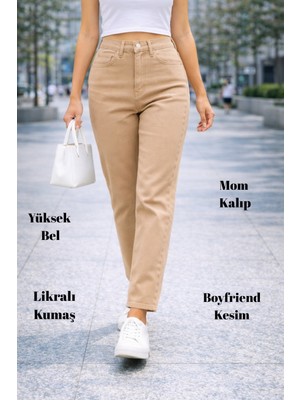 Cedy Denim Kadın Yüksek Bel Soho Boyfriend Jean C599