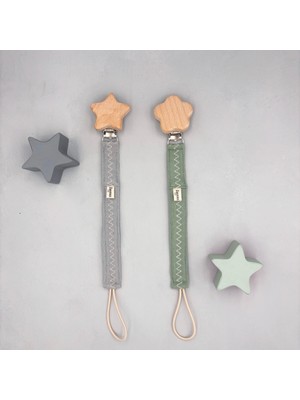 Zuppers Müslin Emzik Askısı 2li Set Duman-Mint