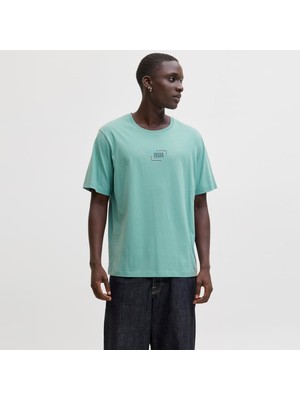 Jack & Jones Bisiklet Yaka Logo Baskili Tisört - Corp