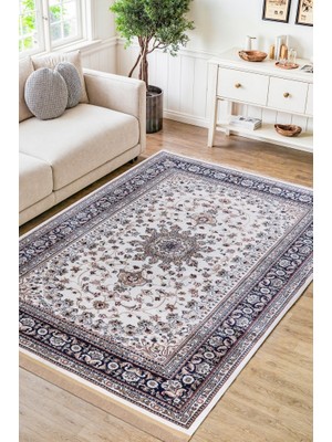 Adalizza Salonunuza Asalet Katacak Iran Tarzı Model Krem Tonlarında Halı