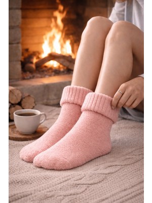 Gigi Giyim Kıvrıklı Yumuşak Dokulu Kadın Yün Çorap