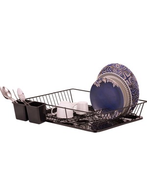 Nik Açılı Tek Katlı Tabaklık Siyah ROYALEKS-20311