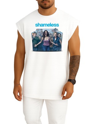 Bahriyeli Collection Oversize Shameless Göğüs Baskılı Atlet