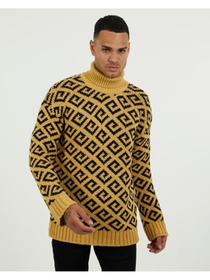 Elku Moda Oversize Balıkçıyaka Kazak Pamuklu Salaş Kesim Boğazlı Triko