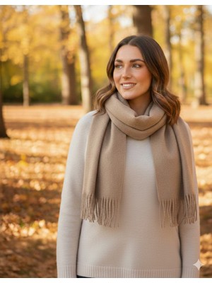 IRONMOON Yün Kadın Atkı Şal Omuz Şalı 50X170