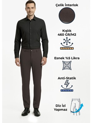 goffra Erkek North Esnek Relaxed Beli Lastikli Jogger Pantolon Kahverengi M702-R0311-01