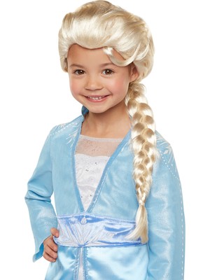 Vice Avm Platin Altın Dore Renk Karlar Ülkesi Elsa Frozen Peruğu Çocuk Boy (4915) GO-53-vice/(1395) 04560