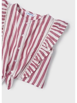 Name It Mayoral Kız Çocuk Kırmızı Tunik Çizgili