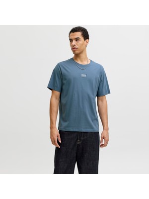 Jack & Jones Bisiklet Yaka Logo Baskili Tisört - Corp