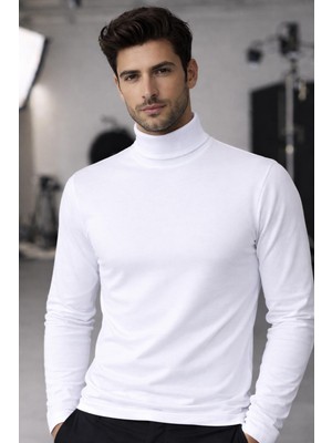 Masimar Erkek Boğazlı Yaka Penye Kazak Sweatshirt Geniş Kalıp