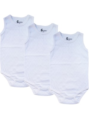 CemBebe Büyük Boy (3 Adet) Jakarlı Özel Gereksinimli Çocuklara Uyumlu Alttan Çıtçıtlı Zıbın Body