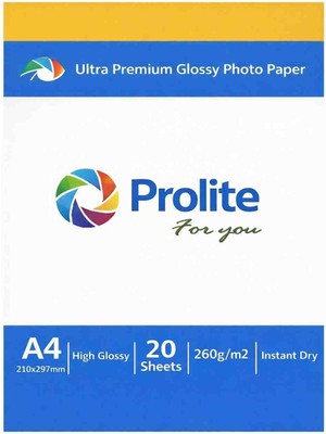 Prolite Fotoğraf Resim Baskı Kağıdı 1 paket  A4 20 Adet
