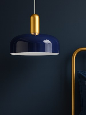 Noonlux Design & Lighting Finnmark Kobalt Mavisi Avize Sarkıt Aydınlatma Oturma Odası Antre Mutfak Yemek Masası Cafe Bar