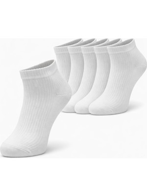 Lascaris Beyaz Sneaker Model Çorap 6’lı Paket – Dikişsiz Burun, Topuk Burun Takviyeli, Pamuklu