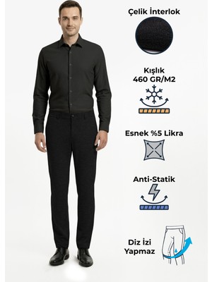 goffra Erkek North Esnek Relaxed Beli Lastikli Jogger Pantolon Antrasit M702-R0311-03