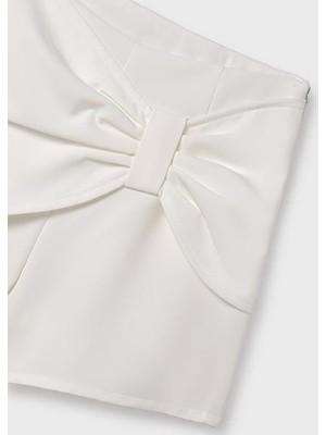 Mayoral Kız Çocuk Krem Krep Etek Pantolon 06940