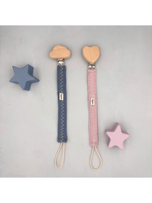 Zuppers Müslin Emzik Askısı 2li Set Indigo-Roza