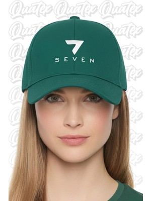 Quatex Seven Nakışlı Şapka – Yeşil %100 Pamuk Gabardin Unisex Model
