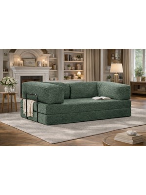 Şifa Anne Fitilli Kadife Yataklı Kanepe 90X180 cm | 50 Dns Rebonded | Silinebilir & Yıkanabilir