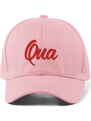 Quatex Qua Nakışlı Şapka – Pembe %100 Pamuk Gabardin Unisex Model