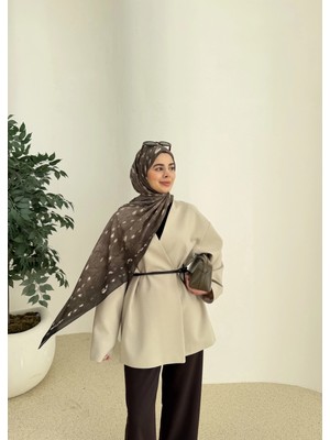 Moda Aksa 7673 Poleviskon Ceket Taş