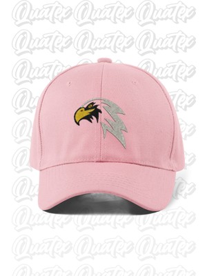 Quatex Kartal Nakışlı Şapka – Pembe %100 Pamuk Gabardin Unisex Model