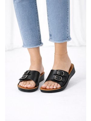 Wordex Polex 5054-C Günlük Çift Tokalı Kadın Hafif Terlik