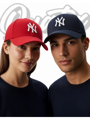 Quatex Ny New York Unisex 2'li Set Nakışlı Şapkalar
