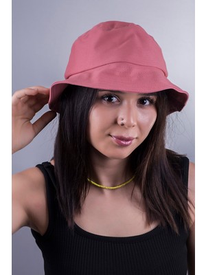 Quatex Bucket Şapka – Pembe %100 Pamuk Gabardin Unisex Model
