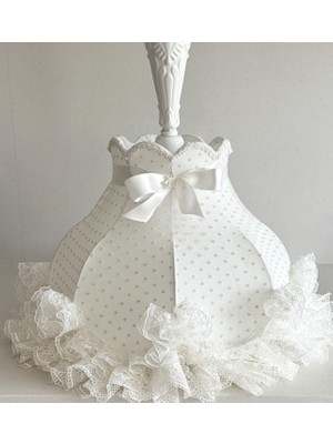 Luluavizem Patentli Puantiyeli Dantelli Ekru Avize Bebek Çocuk Genç Odası Hediye