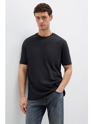Mavi Erkek Bisiklet Yaka Basic T-Shirt M0611596 Siyah