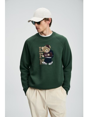 Lufian Erkek Storm Sweatshirt 112030172 Çimen Yeşili