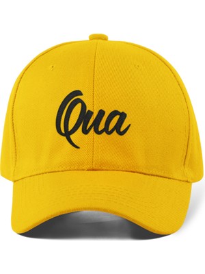 Quatex Qua Nakışlı Şapka – Sarı %100 Pamuk Gabardin Unisex Model