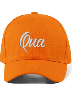 Quatex Qua Nakışlı Şapka – Turuncu %100 Pamuk Gabardin Unisex Model