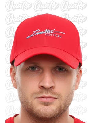 Quatex Limited Edition Nakışlı Kırmızı Spor Unisex Şapka A Kalite Ürün