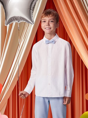 Lc Waikiki Yeni Sezon Basic Uzun Kollu Erkek Çocuk Gömlek ve Papyon