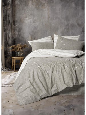 Pazarcan Klein Nakışlı Çift Kişilik Nevresim Takımı Moke Kahve