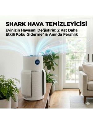 Shark 5 Yıl Filtre Ömürlü Profesyonel Hava Temizleme Makinesi Akıllı Kirlilik Sensörü Toz Polen ve Tüy Toplayıcı Otomatik Fan Ayarlı Büyük Salon ve Ofis Tipi