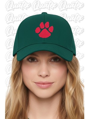 Quatex Pati Nakışlı Şapka – Yeşil %100 Pamuk Gabardin Unisex Model